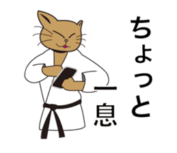 Karate neko"Gon" sticker #4369096