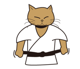 Karate neko"Gon" sticker #4369098