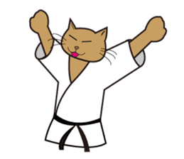 Karate neko"Gon" sticker #4369101