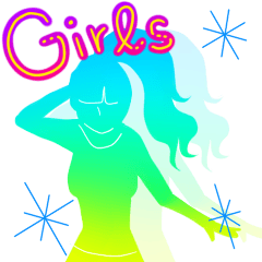 40 cute Girls Sticker