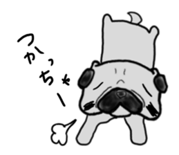 pug sticker  ver.fukushima sticker #4371348