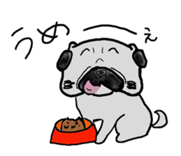 pug sticker  ver.fukushima sticker #4371351