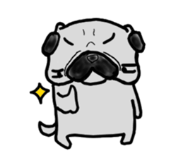 pug sticker  ver.fukushima sticker #4371357