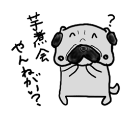 pug sticker  ver.fukushima sticker #4371361