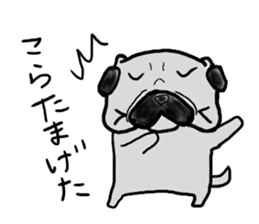 pug sticker  ver.fukushima sticker #4371362