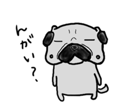 pug sticker  ver.fukushima sticker #4371367