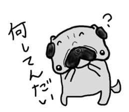 pug sticker  ver.fukushima sticker #4371377