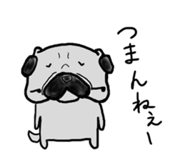 pug sticker  ver.fukushima sticker #4371378