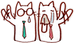workaholic cats sticker #4372015