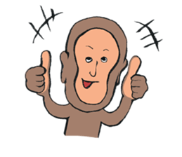 Shy monkey sticker #4372145