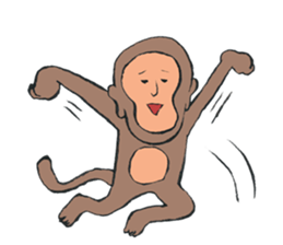 Shy monkey sticker #4372147