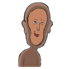 Shy monkey sticker #4372153