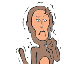 Shy monkey sticker #4372154