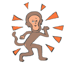 Shy monkey sticker #4372163