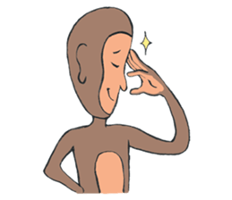 Shy monkey sticker #4372172