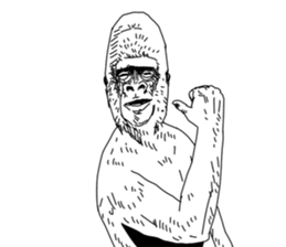 Slender gorilla sticker #4373185