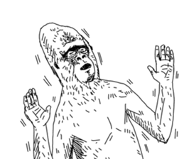 Slender gorilla sticker #4373197