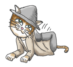 The cat which goes on a trip sticker #4375505