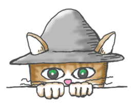 The cat which goes on a trip sticker #4375506