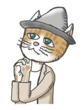 The cat which goes on a trip sticker #4375507