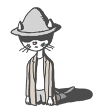 The cat which goes on a trip sticker #4375510