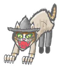 The cat which goes on a trip sticker #4375513