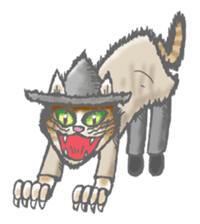 The cat which goes on a trip sticker #4375513