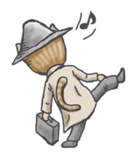 The cat which goes on a trip sticker #4375516