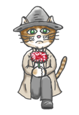 The cat which goes on a trip sticker #4375518