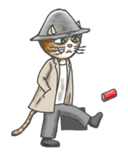 The cat which goes on a trip sticker #4375523