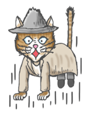 The cat which goes on a trip sticker #4375526