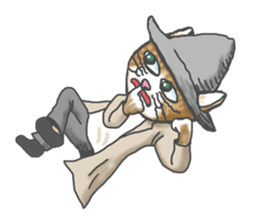 The cat which goes on a trip sticker #4375529