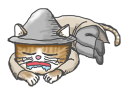 The cat which goes on a trip sticker #4375531