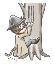 The cat which goes on a trip sticker #4375533