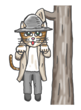 The cat which goes on a trip sticker #4375534