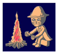 The cat which goes on a trip sticker #4375535