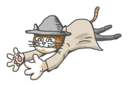 The cat which goes on a trip sticker #4375537