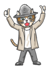 The cat which goes on a trip sticker #4375538