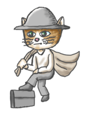 The cat which goes on a trip sticker #4375540