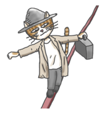 The cat which goes on a trip sticker #4375541