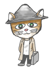 The cat which goes on a trip sticker #4375543