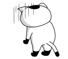 monochrome kitty sticker #4376232