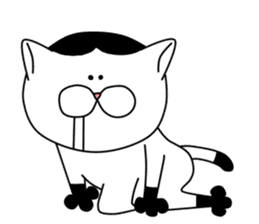 monochrome kitty sticker #4376242