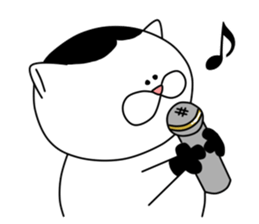 monochrome kitty sticker #4376248