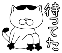 monochrome kitty sticker #4376255