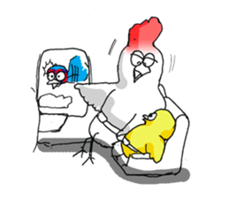 aho chicken sticker #4377694