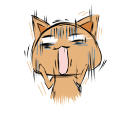 Ken of the cat which is a drooping eye. sticker #4378079