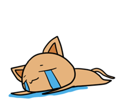 Ken of the cat which is a drooping eye. sticker #4378092