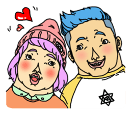 The people with a thick neck &cat people sticker #4378604