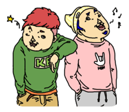 The people with a thick neck &cat people sticker #4378617